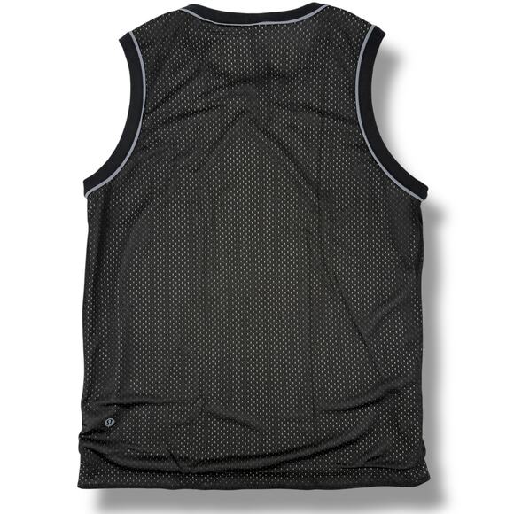 Lululemon Double Layered Mesh Tank Top  Men's Size Small Reversible Black Vapor - Picture 5 of 11